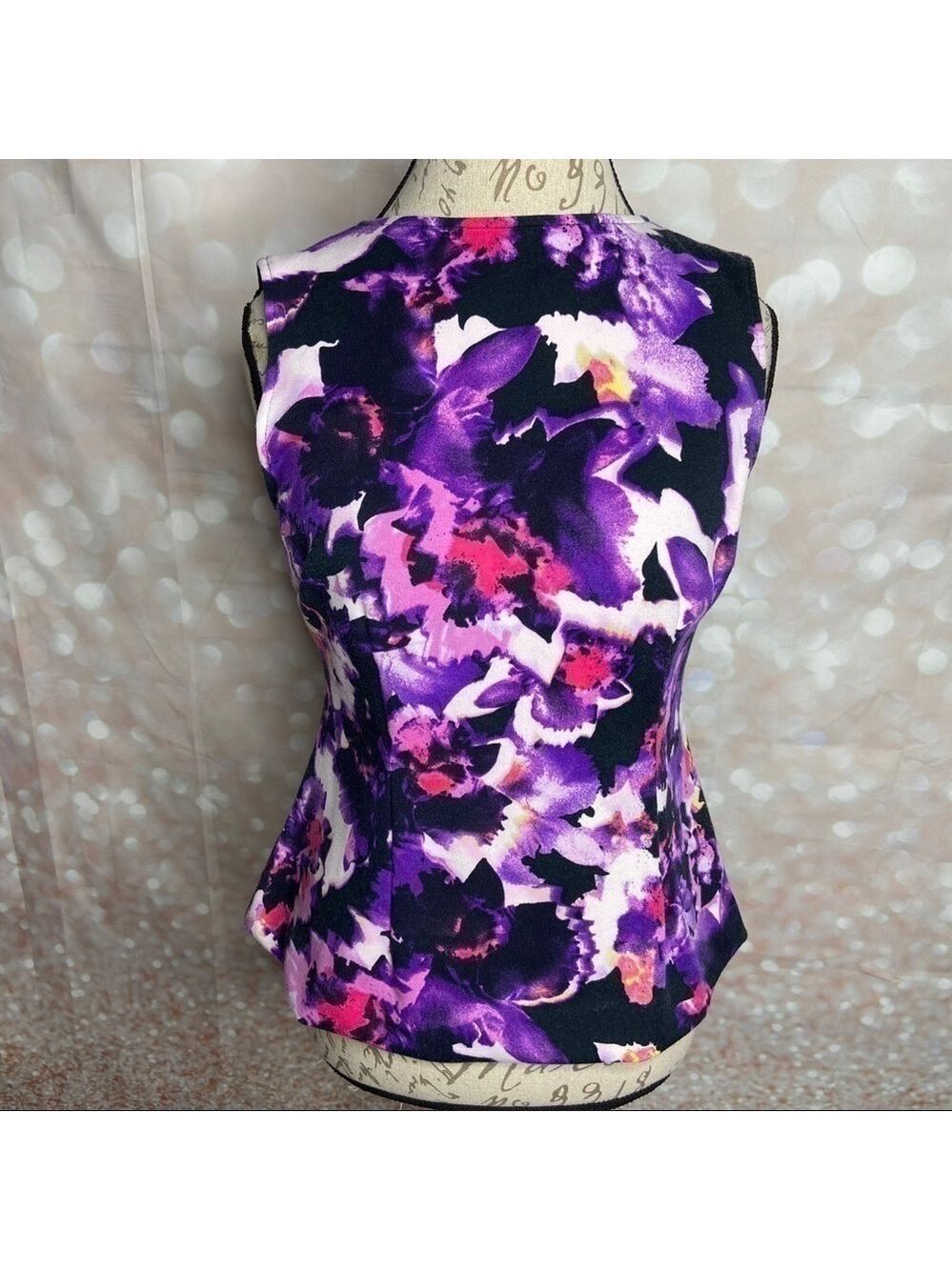 HAL RUBENSTEIN - Orchid Print Sleeveless Top